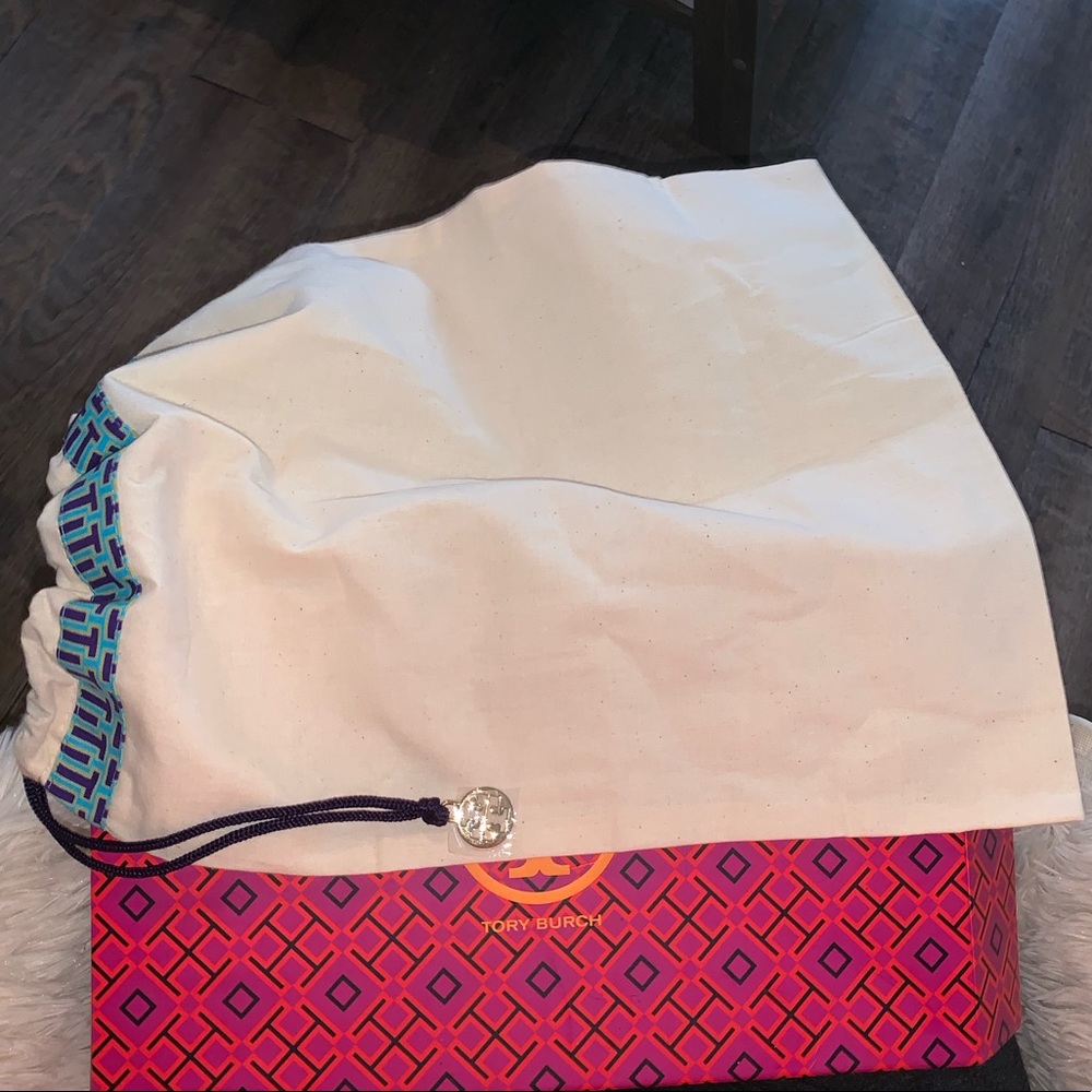 Tory Burch Logo Beach Linen Bag